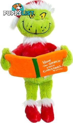 Cotton Candy - Dr. Seuss Reading Grinch 40cm Plush Ccaudr09 - 9353468018164