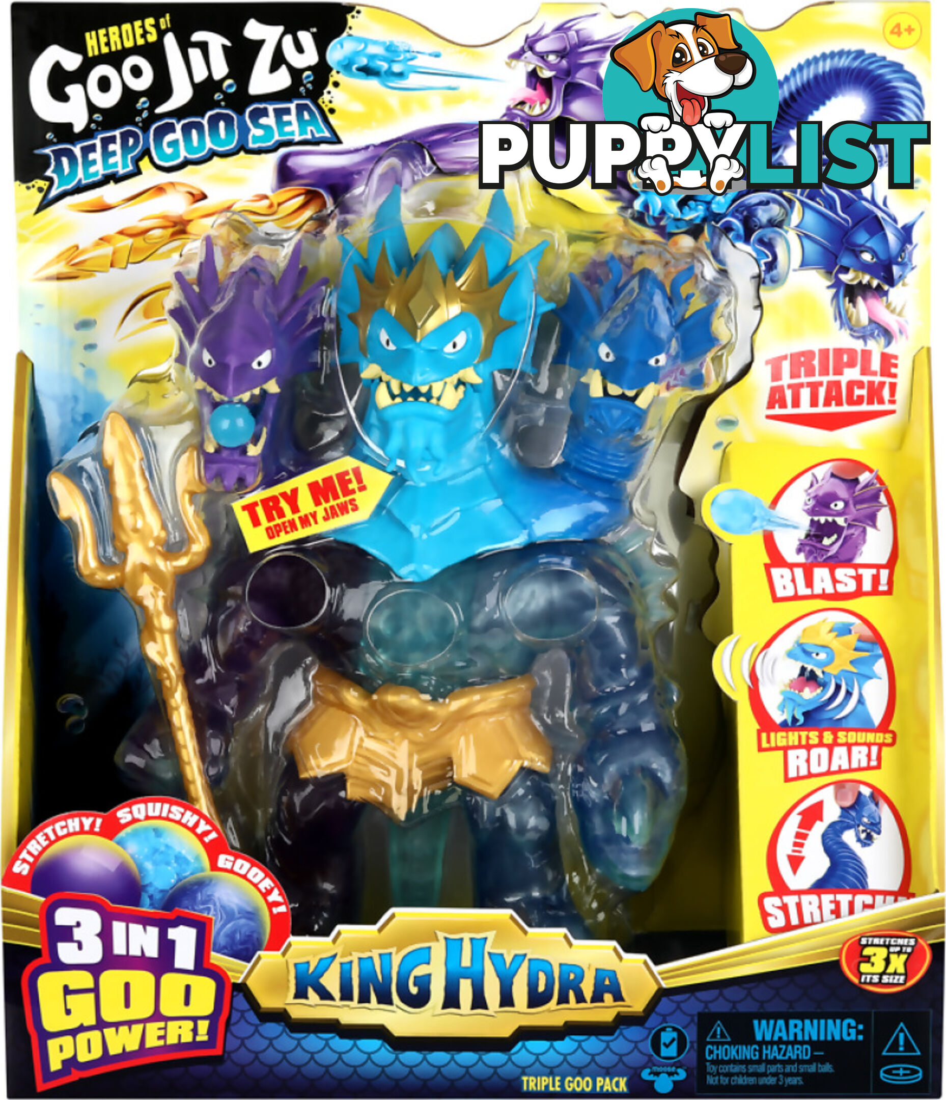 Heroes Of Goo Jit Zu -deep Goo Sea S9 Triple Goo Pack King Hydra - Mj42576 - 630996425763