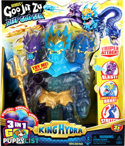 Heroes Of Goo Jit Zu -deep Goo Sea S9 Triple Goo Pack King Hydra - Mj42576 - 630996425763