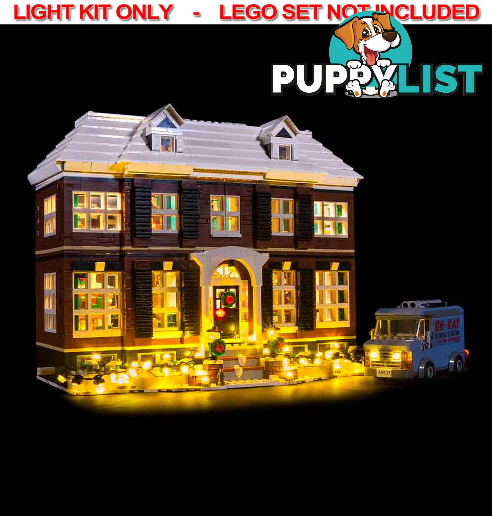 LIGHT KIT for LEGO Home Alone 21330  - Light My Bricks - 744109767678