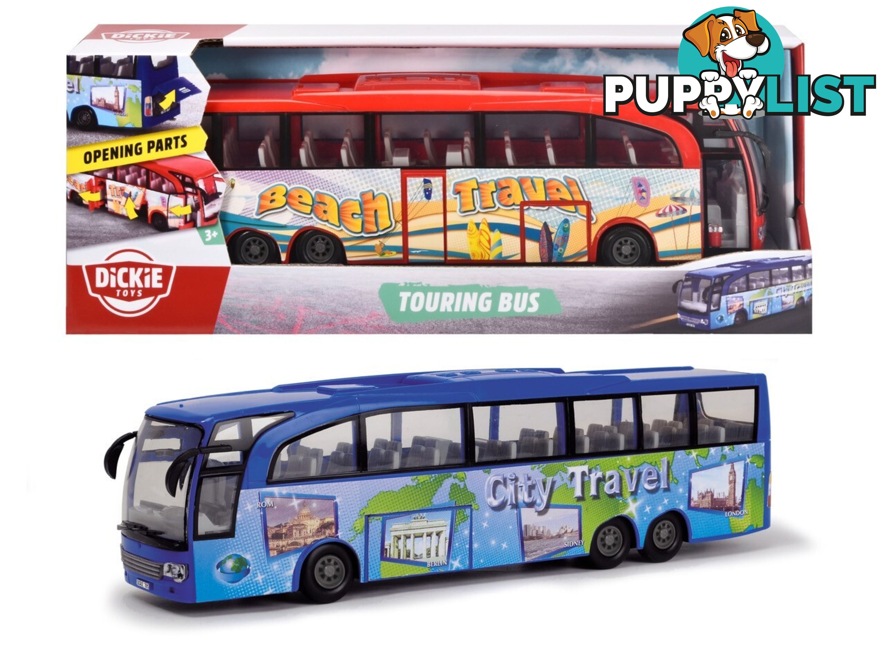 Dickie Toys Touring Bus 30cm Assorted Styles (Chosen At Random)- Rpdk49996 - 4006333049996