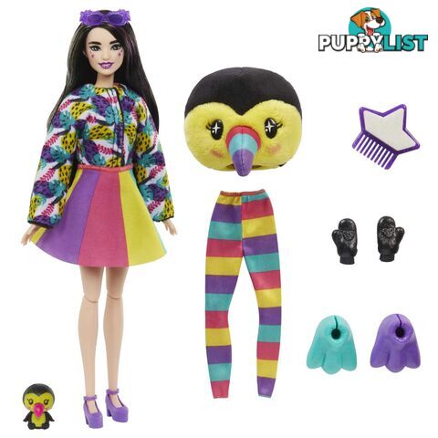 Barbie Cutie Reveal Doll And Accessories Jungle Series Toucan-themed Small Doll Set - Mahkr00 - 194735106967