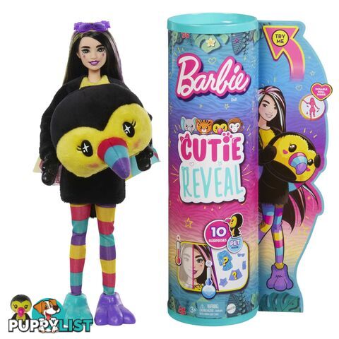 Barbie Cutie Reveal Doll And Accessories Jungle Series Toucan-themed Small Doll Set - Mahkr00 - 194735106967