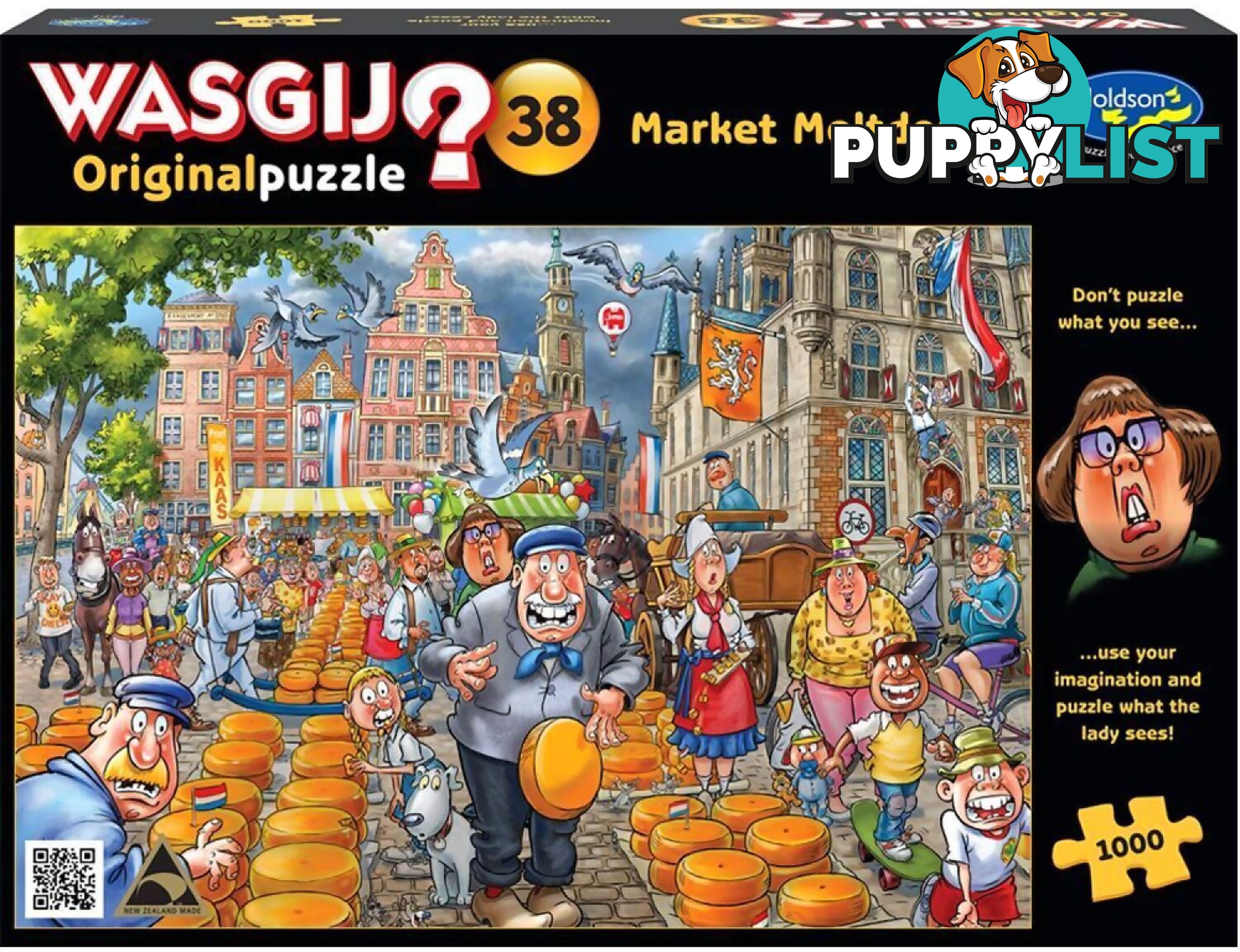 Wasgij - Original 38 - Market Meltdown Holdson Jigsaw Puzzle 1000 Piece - Jdhol774456 - 9414131774456