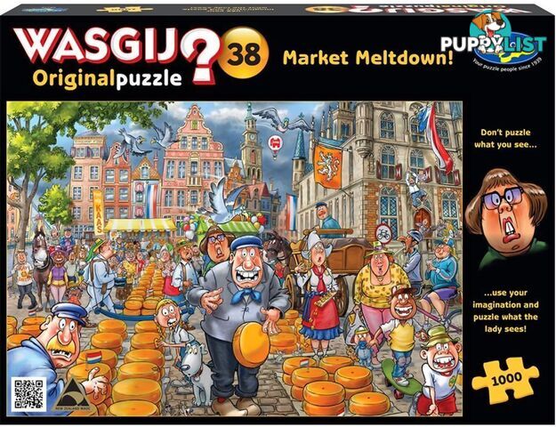 Wasgij - Original 38 - Market Meltdown Holdson Jigsaw Puzzle 1000 Piece - Jdhol774456 - 9414131774456