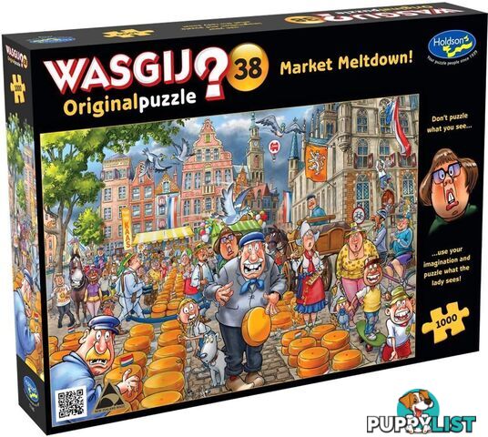 Wasgij - Original 38 - Market Meltdown Holdson Jigsaw Puzzle 1000 Piece - Jdhol774456 - 9414131774456