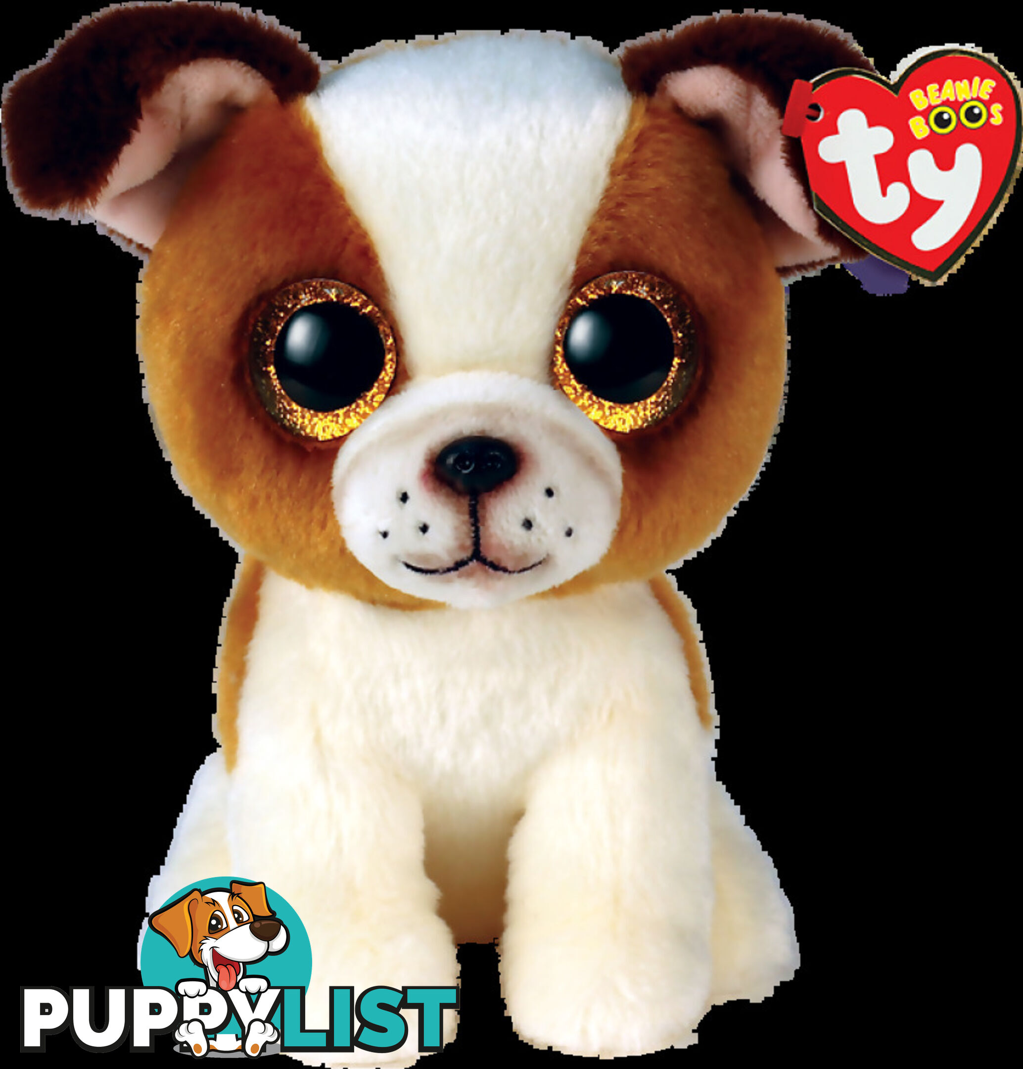 Ty - Beanie Boos - Hugo Brown And White Dog Small 15cm - Bg36396 - 008421363964