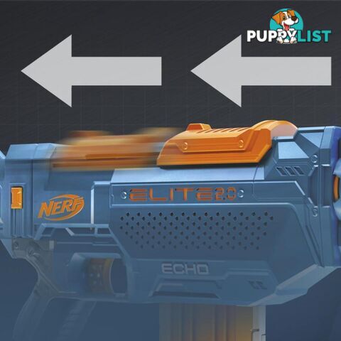 Nerf - Elite 2.0 Echo Cs-10 Blaster 24 Nerf Darts 10-dart Clip Removable Stock And Barrel Extension 4 Tactical Rails - Hasbro - Hbe95332210 - 630509944330