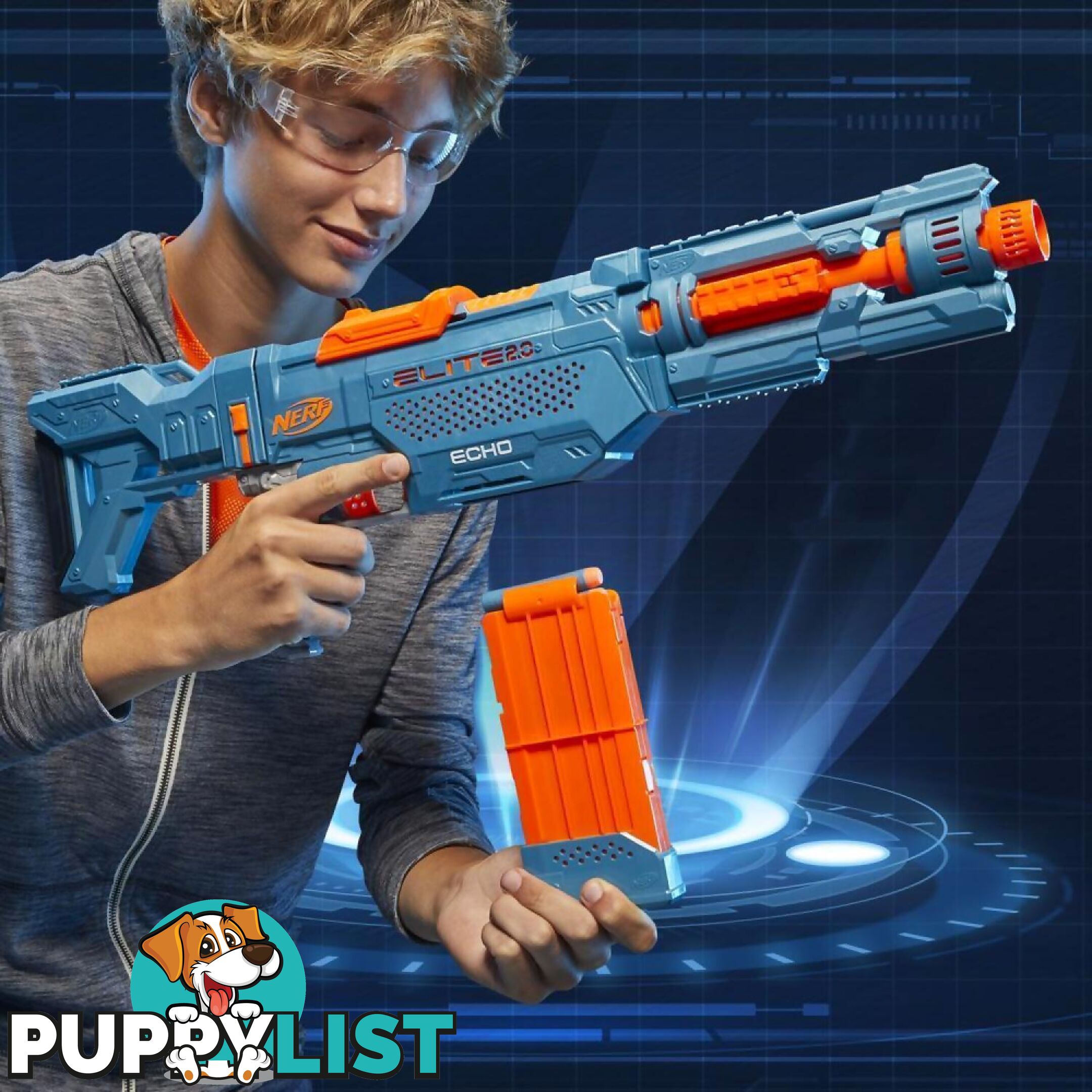 Nerf - Elite 2.0 Echo Cs-10 Blaster 24 Nerf Darts 10-dart Clip Removable Stock And Barrel Extension 4 Tactical Rails - Hasbro - Hbe95332210 - 630509944330