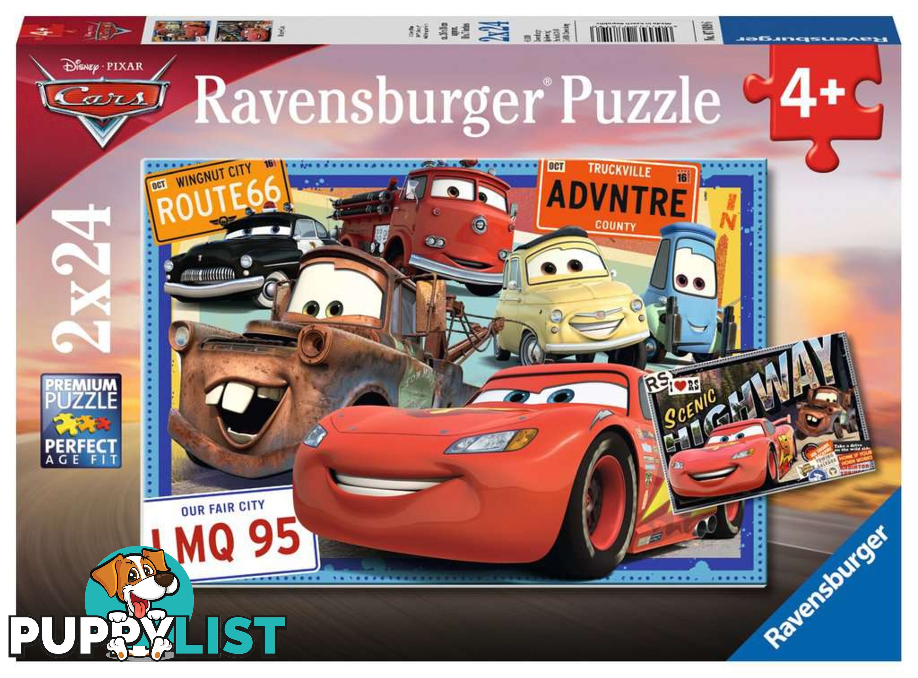 Ravensburger - Disney Two Cars Jigsaw Puzzle 2x24 Pieces Rb07819 - 4005556078196