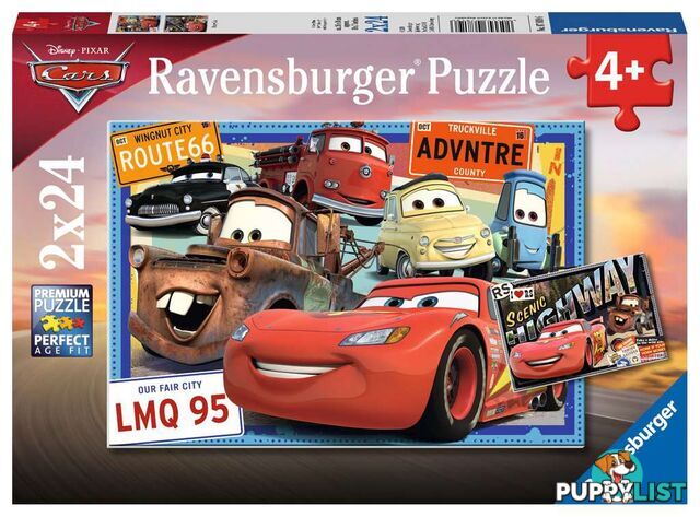 Ravensburger - Disney Two Cars Jigsaw Puzzle 2x24 Pieces Rb07819 - 4005556078196