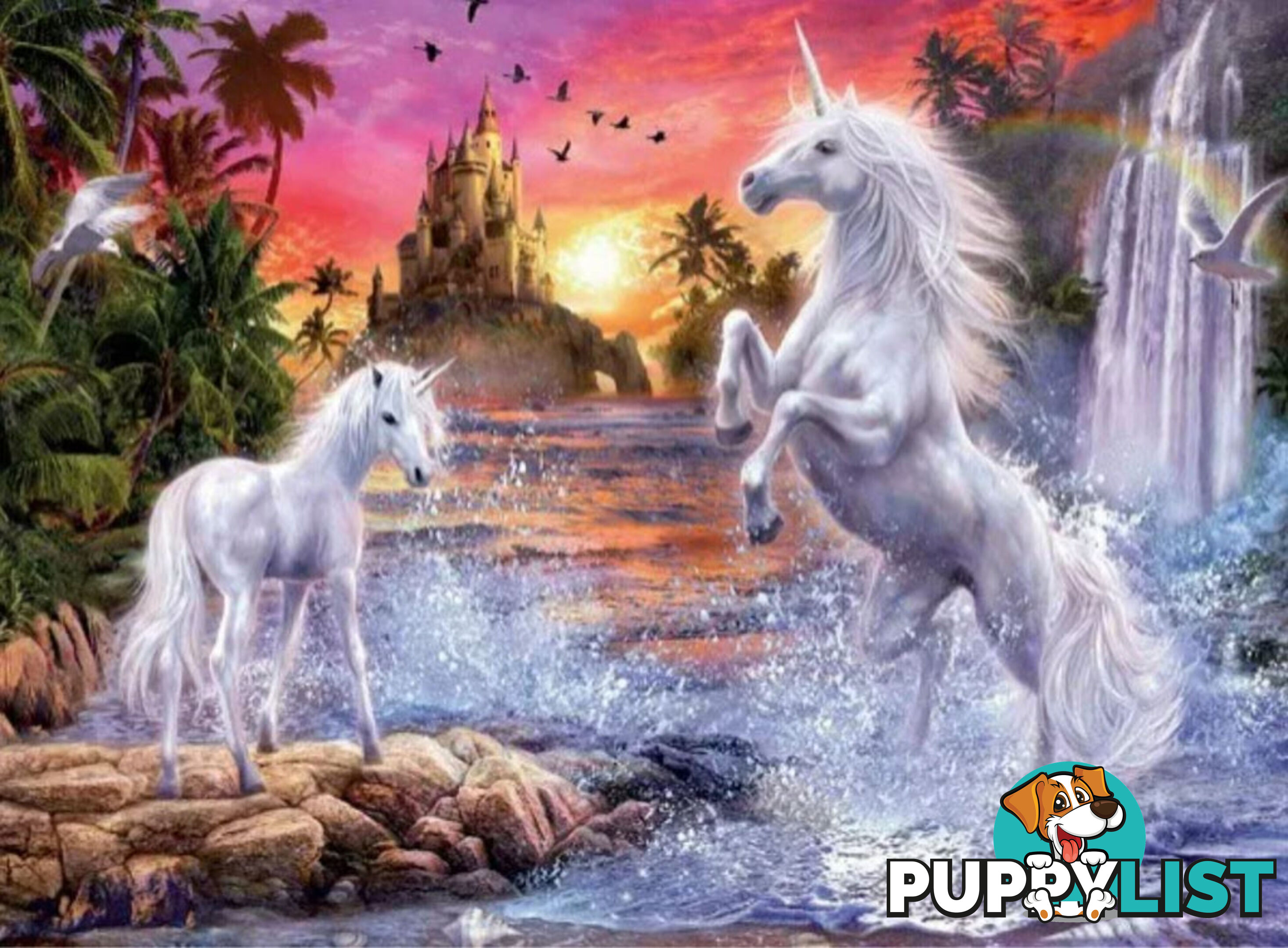 Ravensburger - Unicorns At The River Starline Jigsaw Puzzle 500pc - Mdrb14873 - 4005556148738