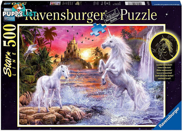 Ravensburger - Unicorns At The River Starline Jigsaw Puzzle 500pc - Mdrb14873 - 4005556148738