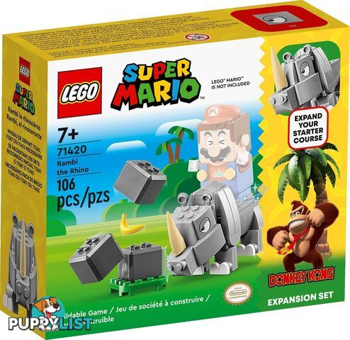 LEGO 71420 Rambi the Rhino Expansion Set - Super Mario - 5702017415727