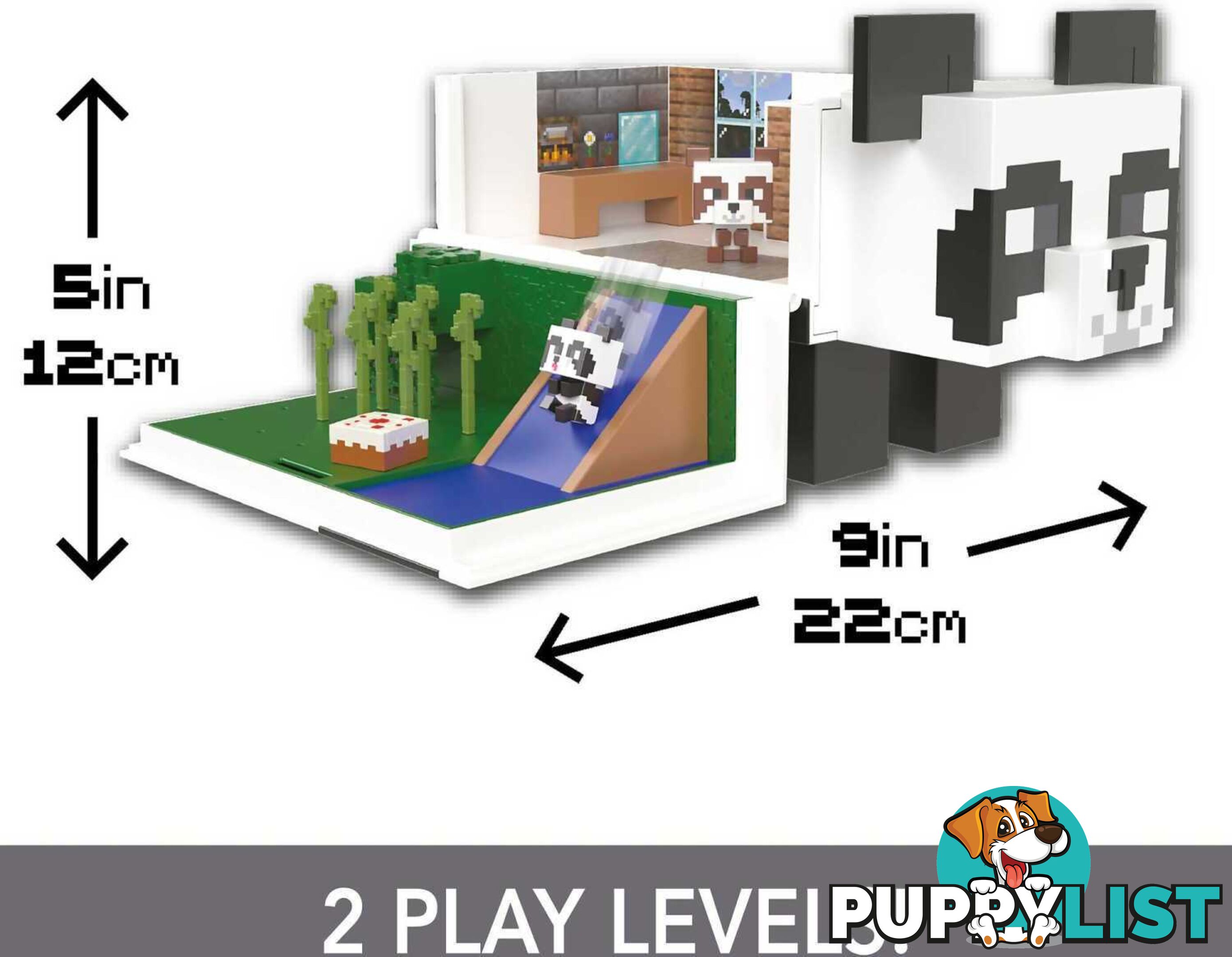 Minecraft - Panda Playhouse Playset Mob Head Minis - Art67043 - 194735114627