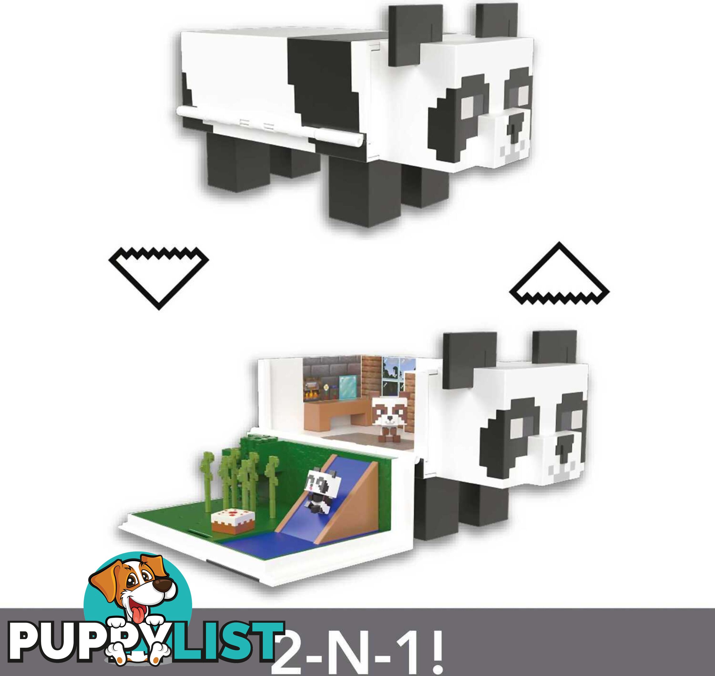 Minecraft - Panda Playhouse Playset Mob Head Minis - Art67043 - 194735114627