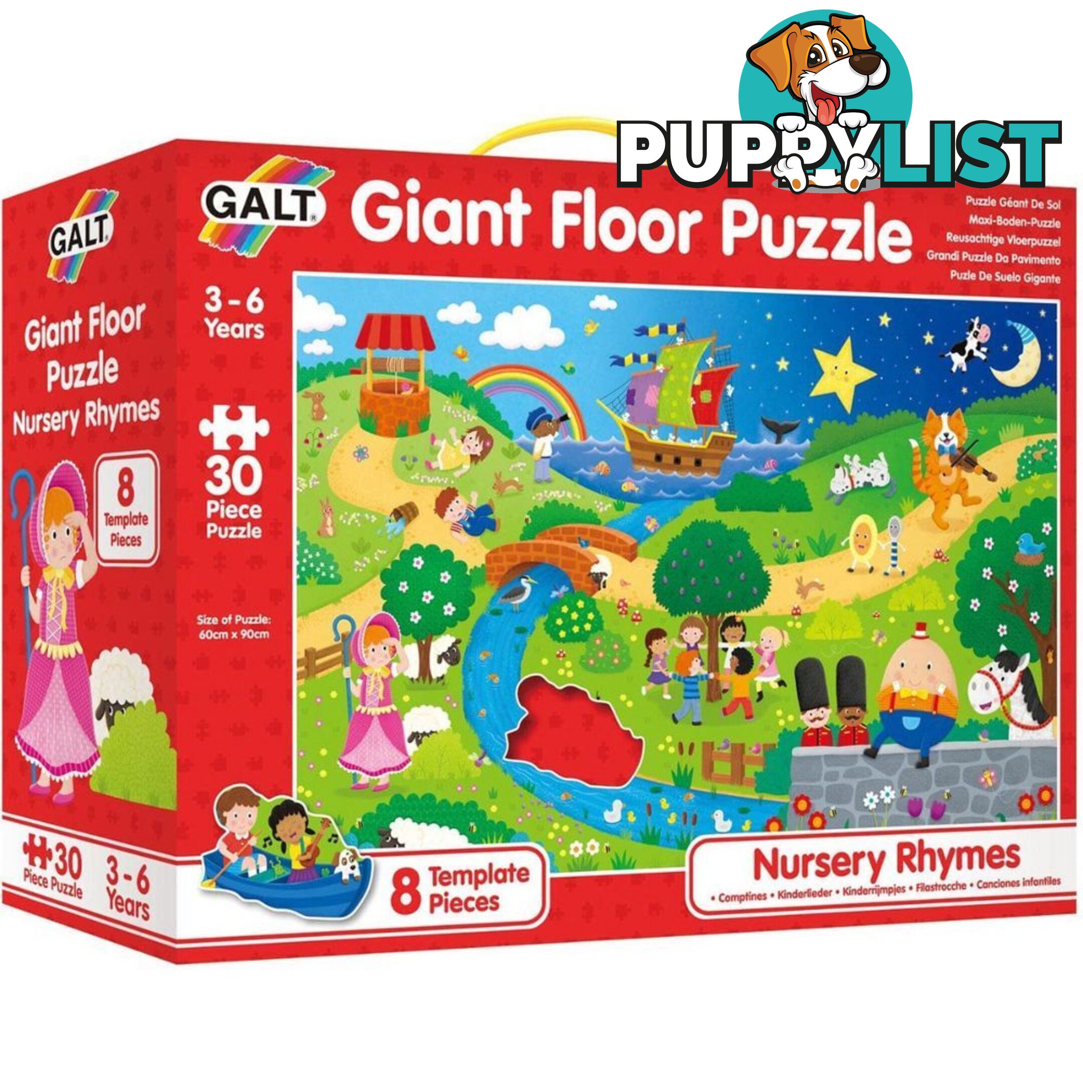 Galt - Nursery Rhymes Giant Floor Puzzle - Mdgn5335 - 5011979607515