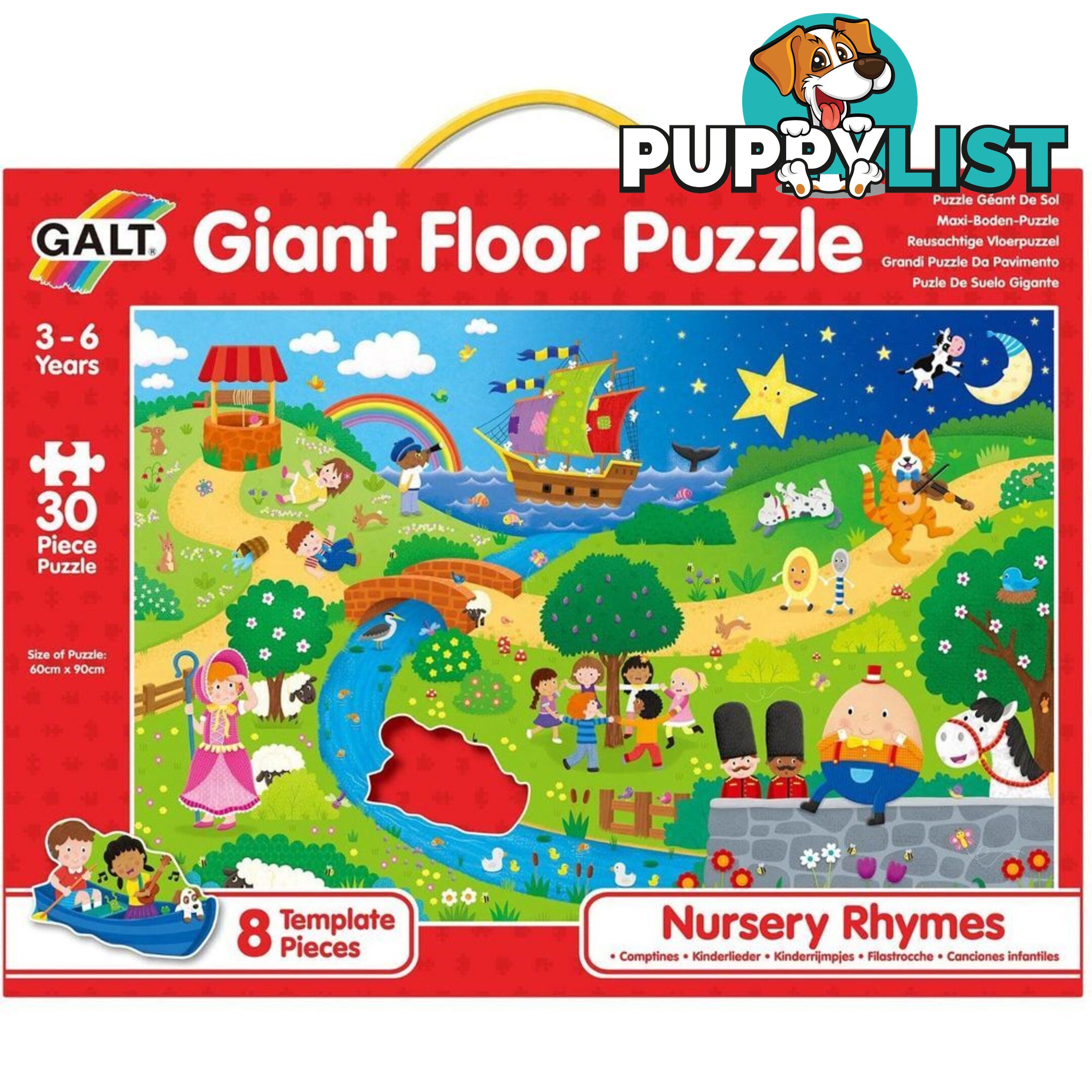 Galt - Nursery Rhymes Giant Floor Puzzle - Mdgn5335 - 5011979607515