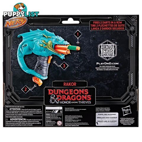 Nerf Dungeons & Dragons Rakor Nerf Blaster And 4 Nerf Elite 2.0 Darts - Hbf62772210 - 195166205847