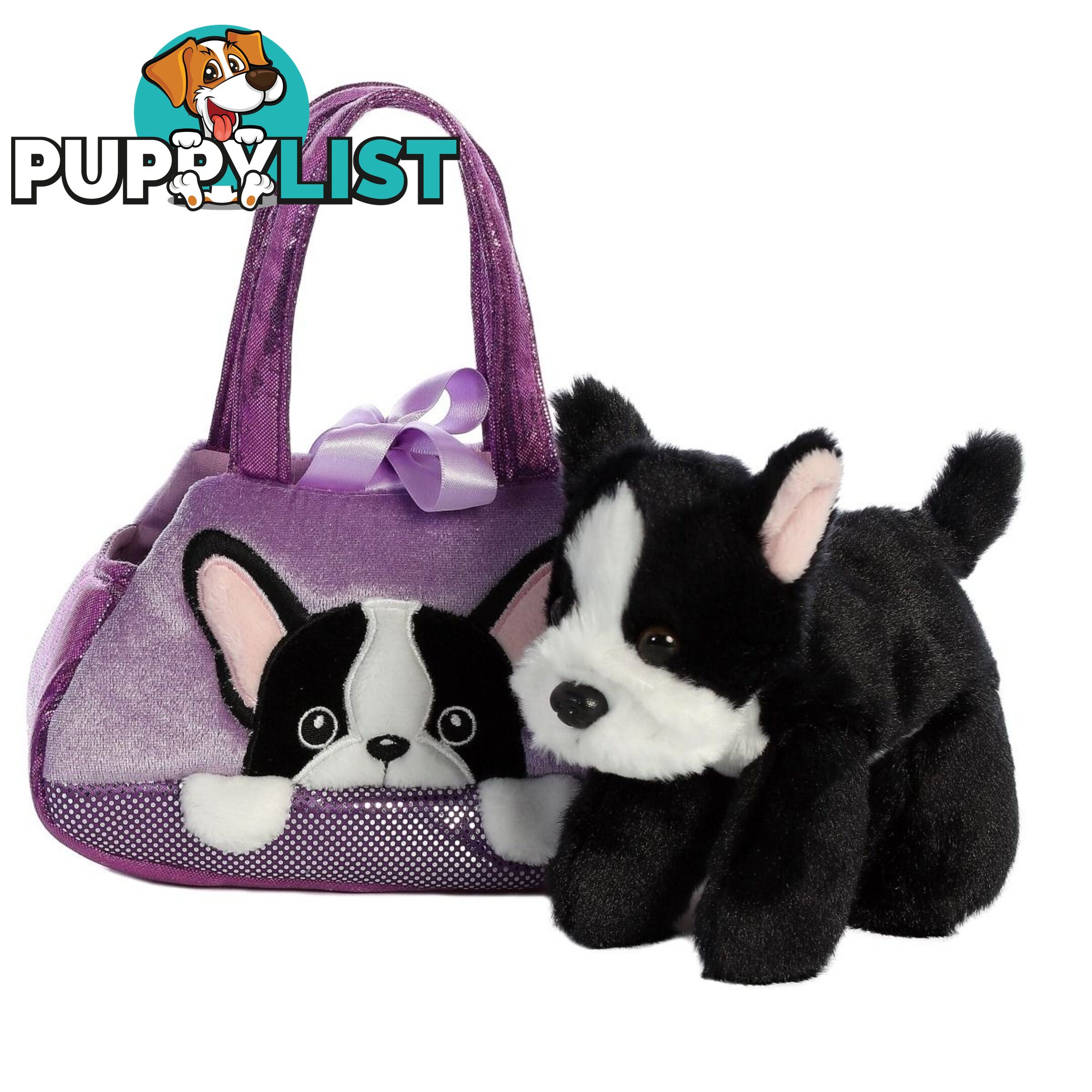 Cotton Candy -  Fancy Pals French Bulldog In Purple Bag - Ccfp315 - 9353468012889