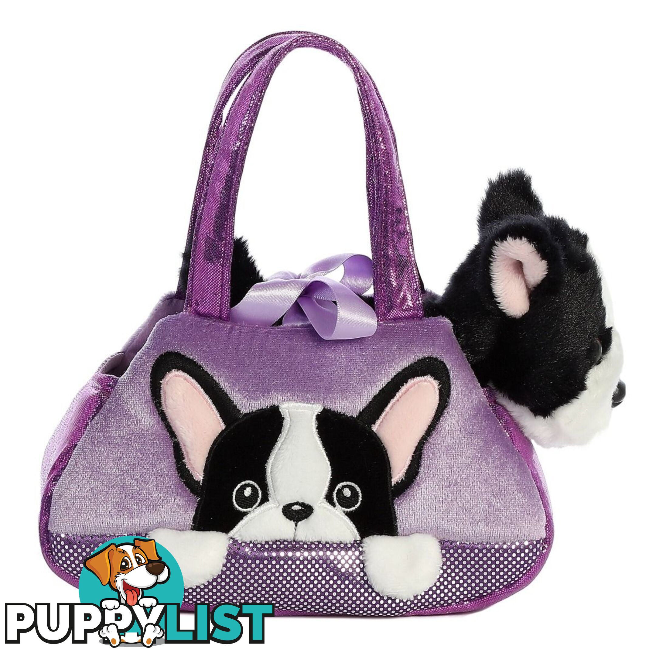 Cotton Candy -  Fancy Pals French Bulldog In Purple Bag - Ccfp315 - 9353468012889