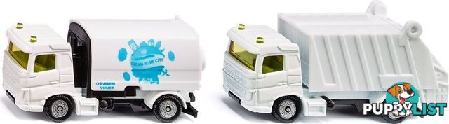 Siku - Municipal Set Road Sweeper & Garbage Truck - Mdsi1687 - 4006874016877