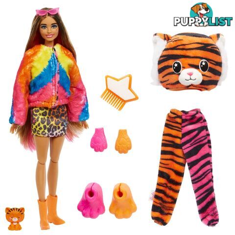 Barbie Cutie Reveal Chelsea Doll And Accessories Jungle Series Tiger-themed Small Doll Set - Mahkp99 - 194735106561