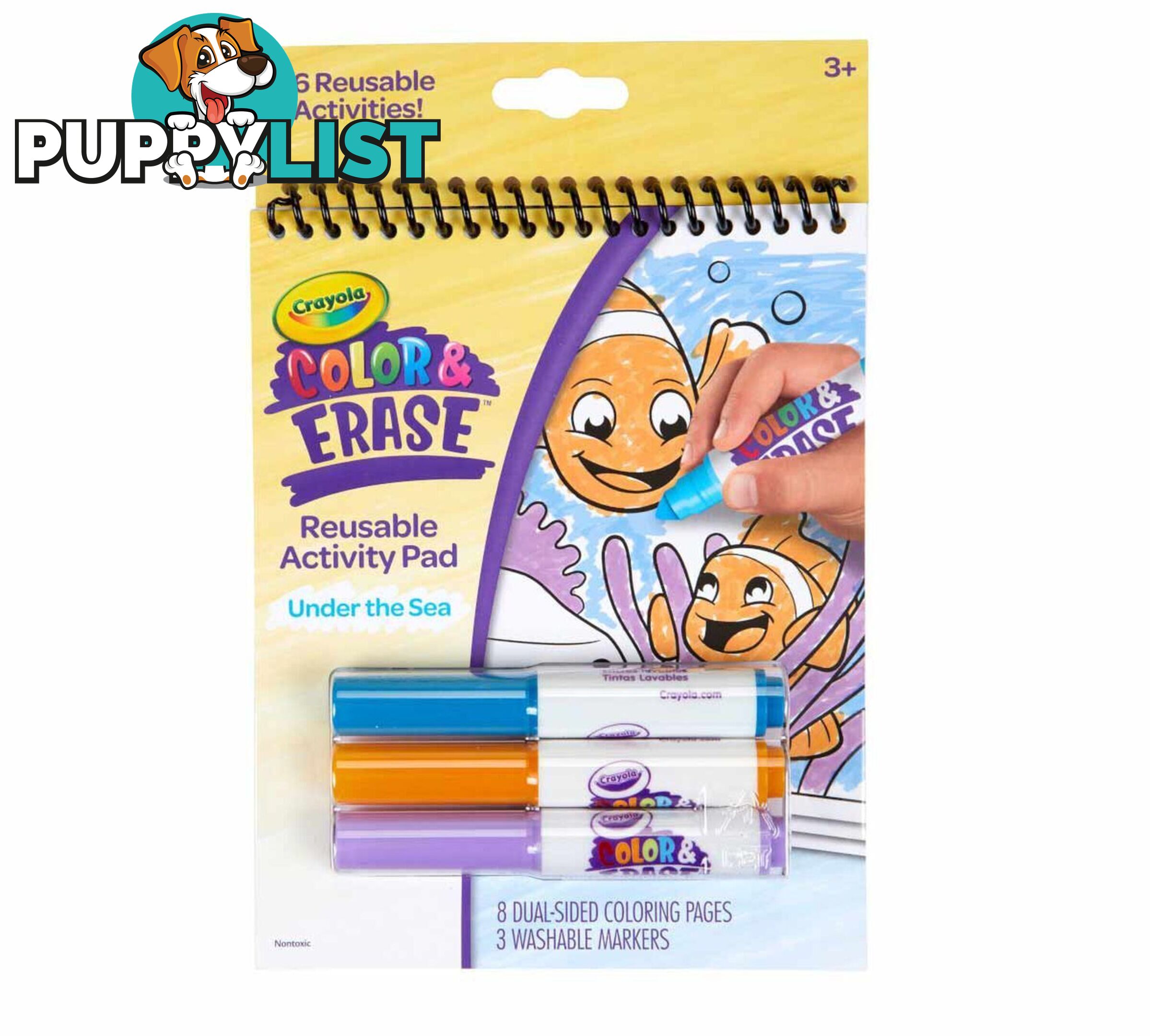 Crayola - Under The Sea Color & Erase Activity Pad With Markers - Bs811489 - 071662114893