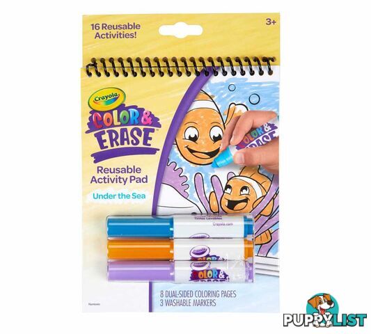 Crayola - Under The Sea Color & Erase Activity Pad With Markers - Bs811489 - 071662114893