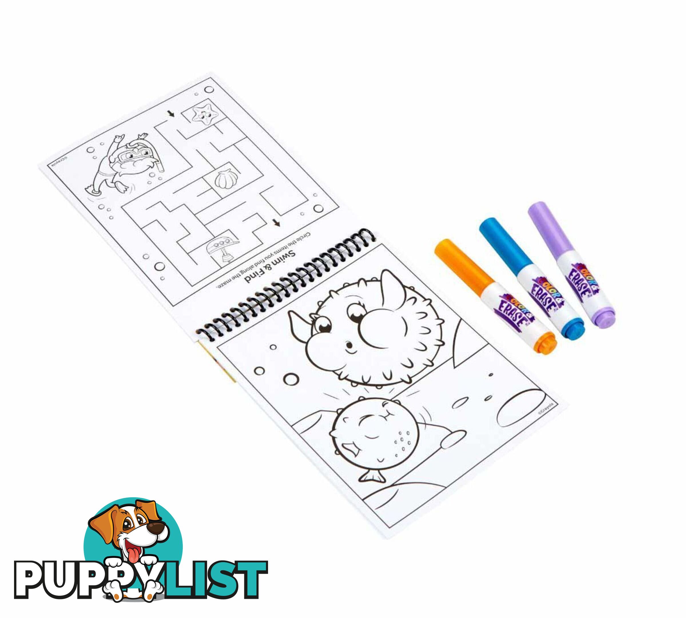 Crayola - Under The Sea Color & Erase Activity Pad With Markers - Bs811489 - 071662114893