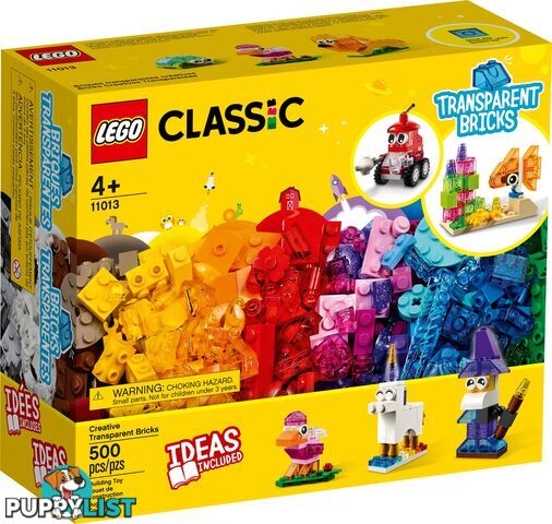 LEGO 11013 Creative Transparent Bricks - Classic - 5702016888720