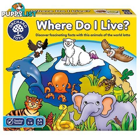 Orchard Toys -where Do I Live Game - Mdoc69 - 5011863101549