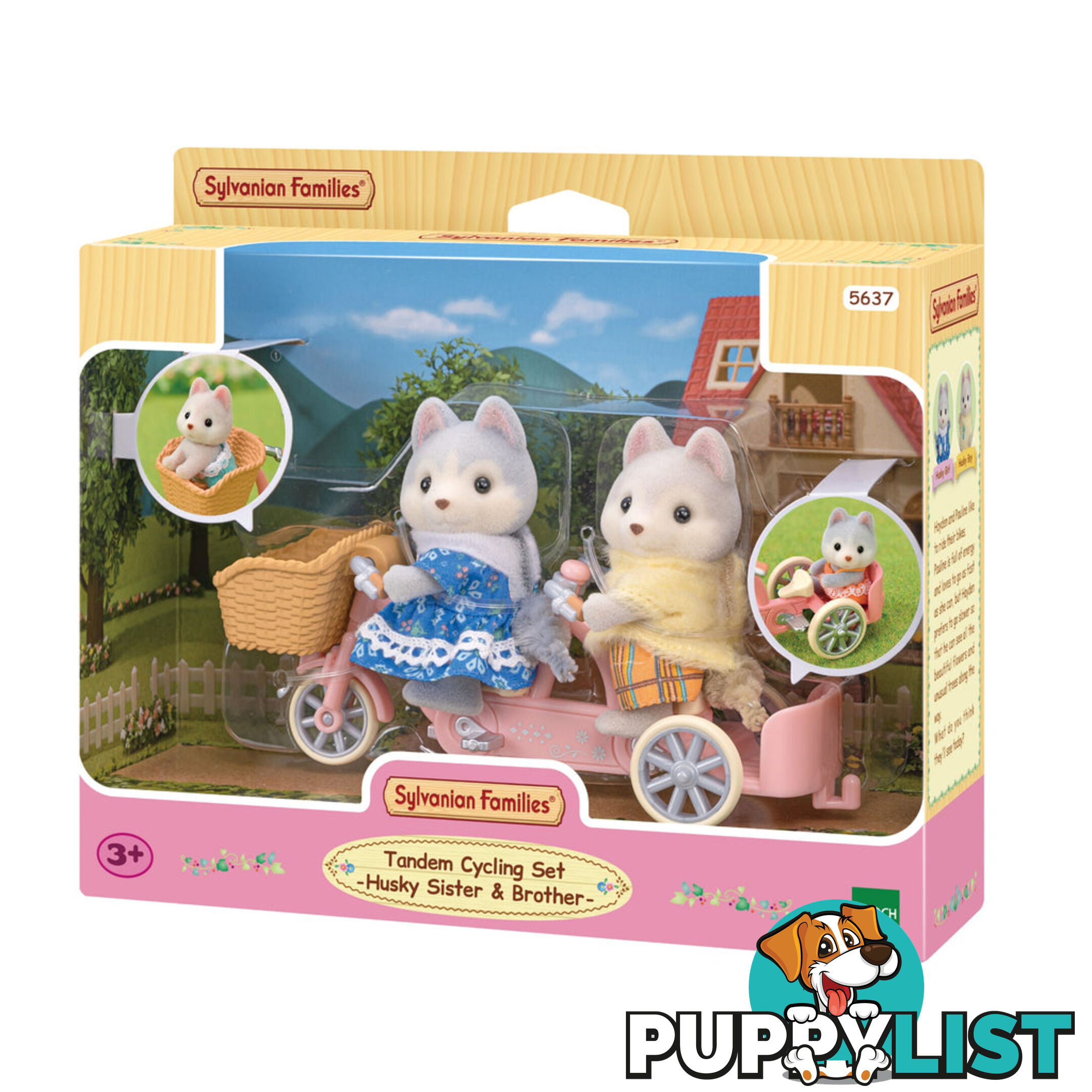 Sylvanian Families - Tandem Cycling Set Husky Sister & Brother - Mdsf5637 - 5054131056370