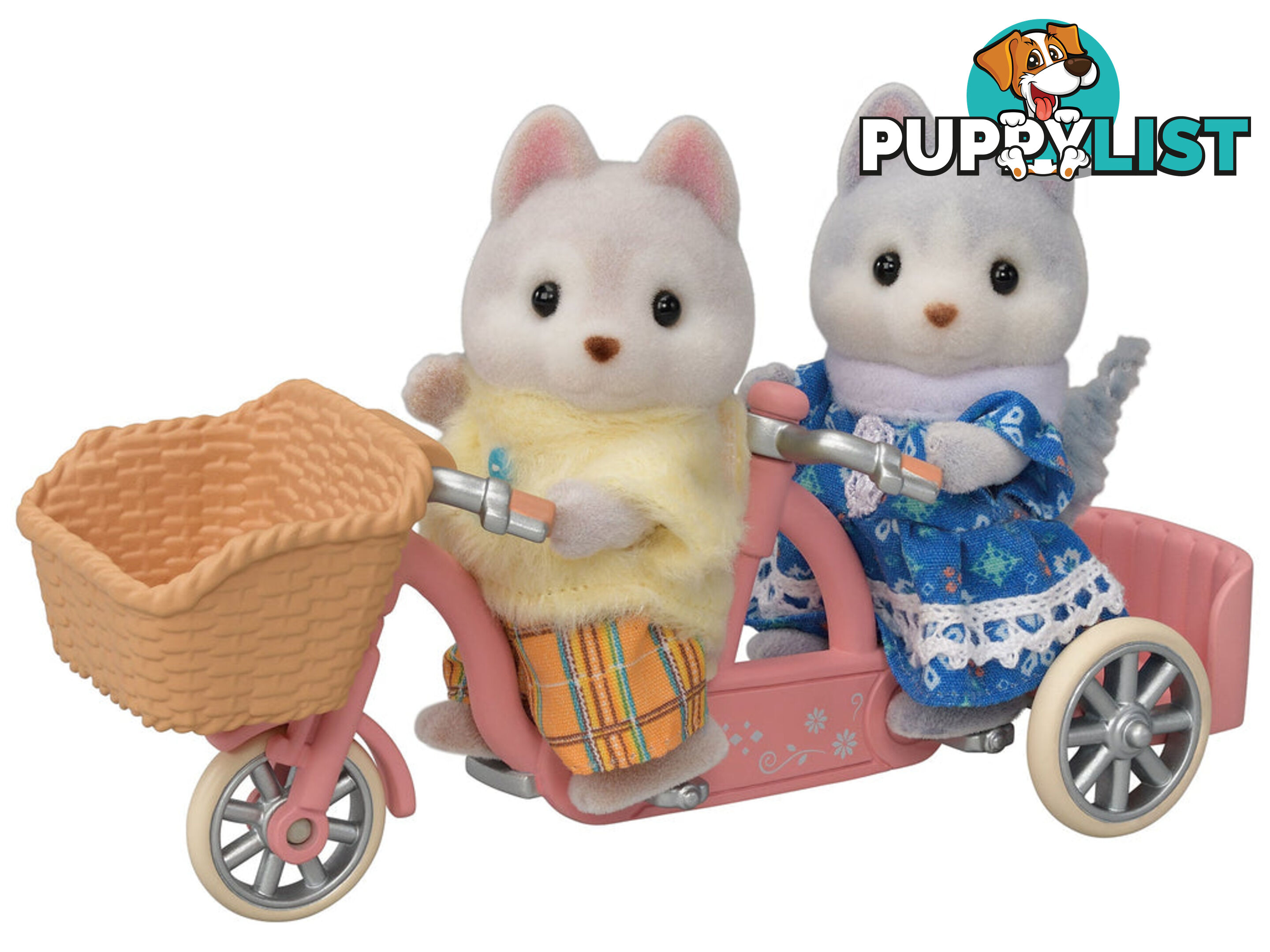 Sylvanian Families - Tandem Cycling Set Husky Sister & Brother - Mdsf5637 - 5054131056370