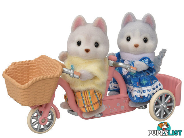 Sylvanian Families - Tandem Cycling Set Husky Sister & Brother - Mdsf5637 - 5054131056370