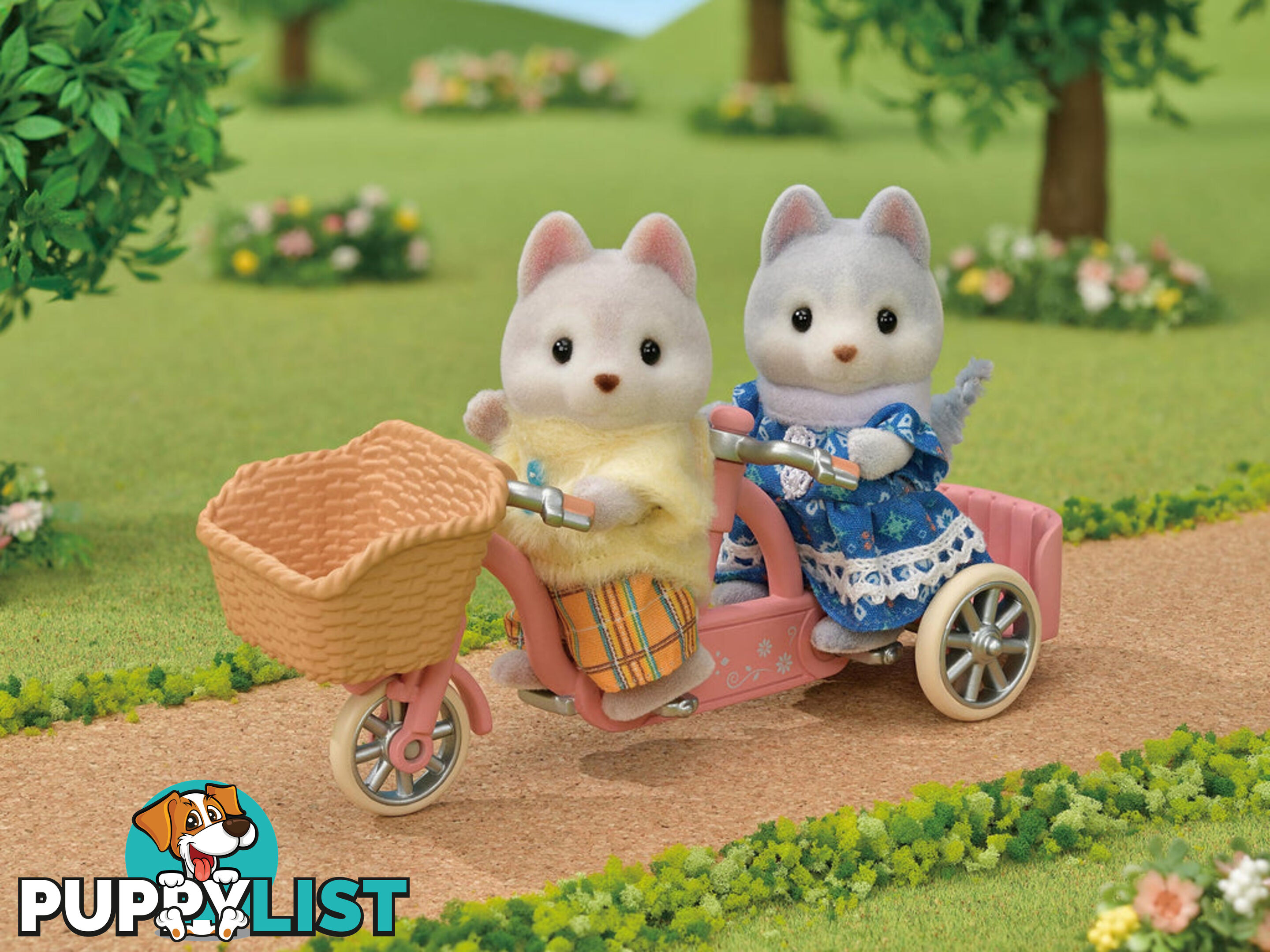 Sylvanian Families - Tandem Cycling Set Husky Sister & Brother - Mdsf5637 - 5054131056370