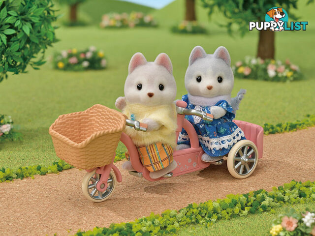 Sylvanian Families - Tandem Cycling Set Husky Sister & Brother - Mdsf5637 - 5054131056370