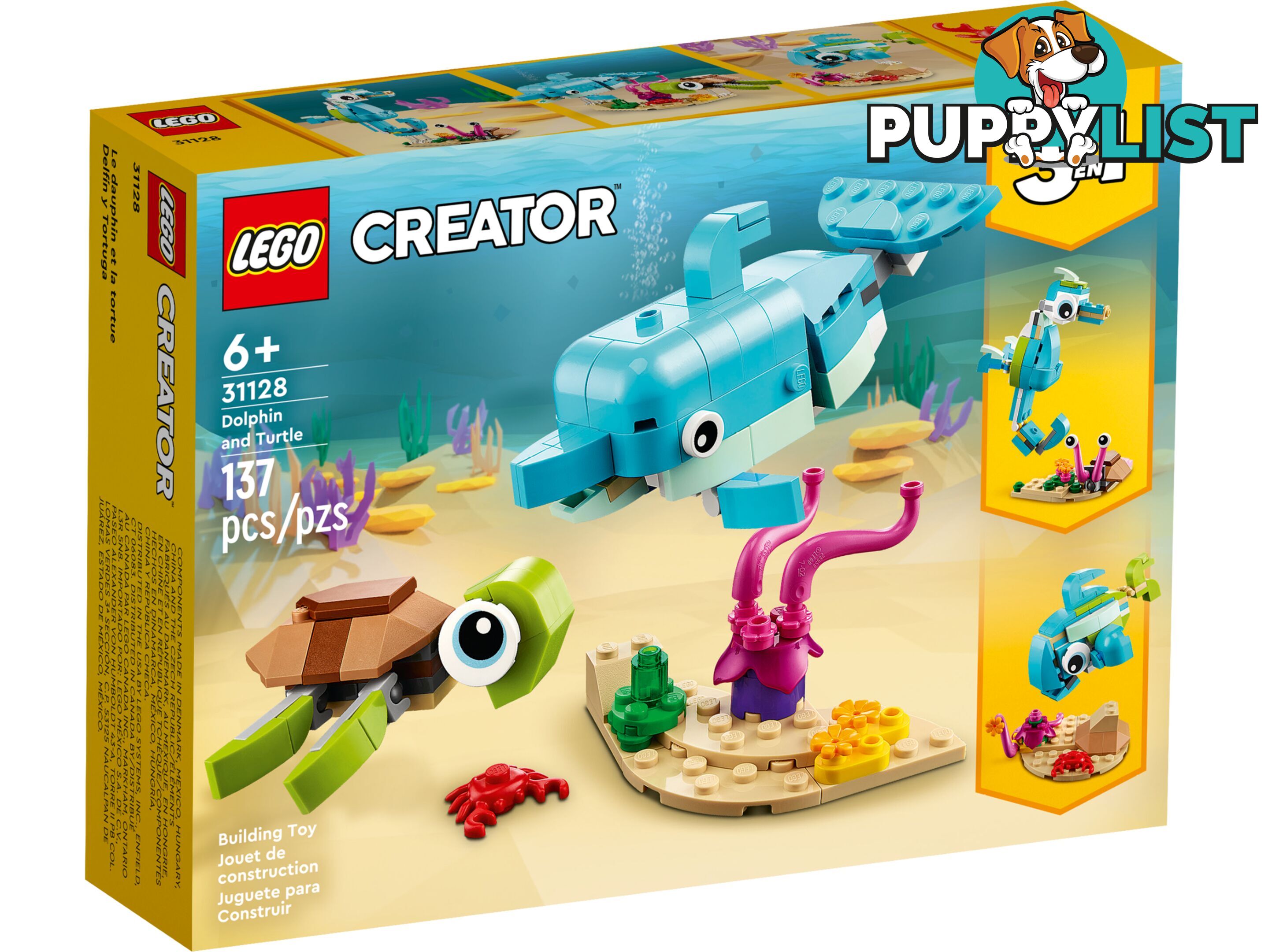 LEGO 31128 Dolphin and Turtle - Creator 3-in-1 - 5702017117423