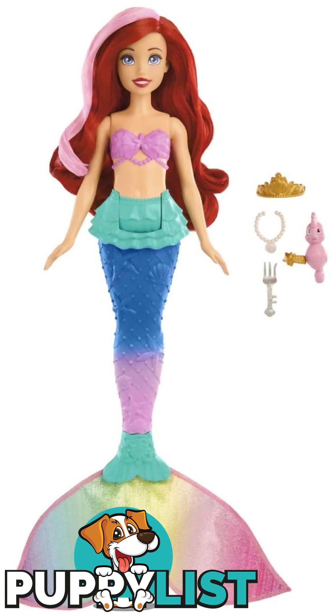 Disney Princess - Ariel Swimming Mermaid Doll - Mattel - Mahpd43 - 194735156306