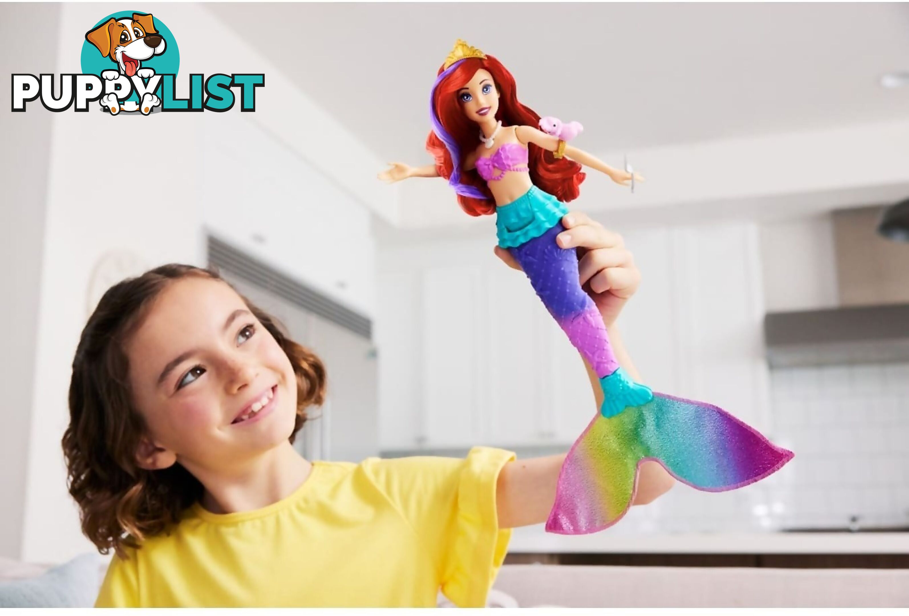 Disney Princess - Ariel Swimming Mermaid Doll - Mattel - Mahpd43 - 194735156306