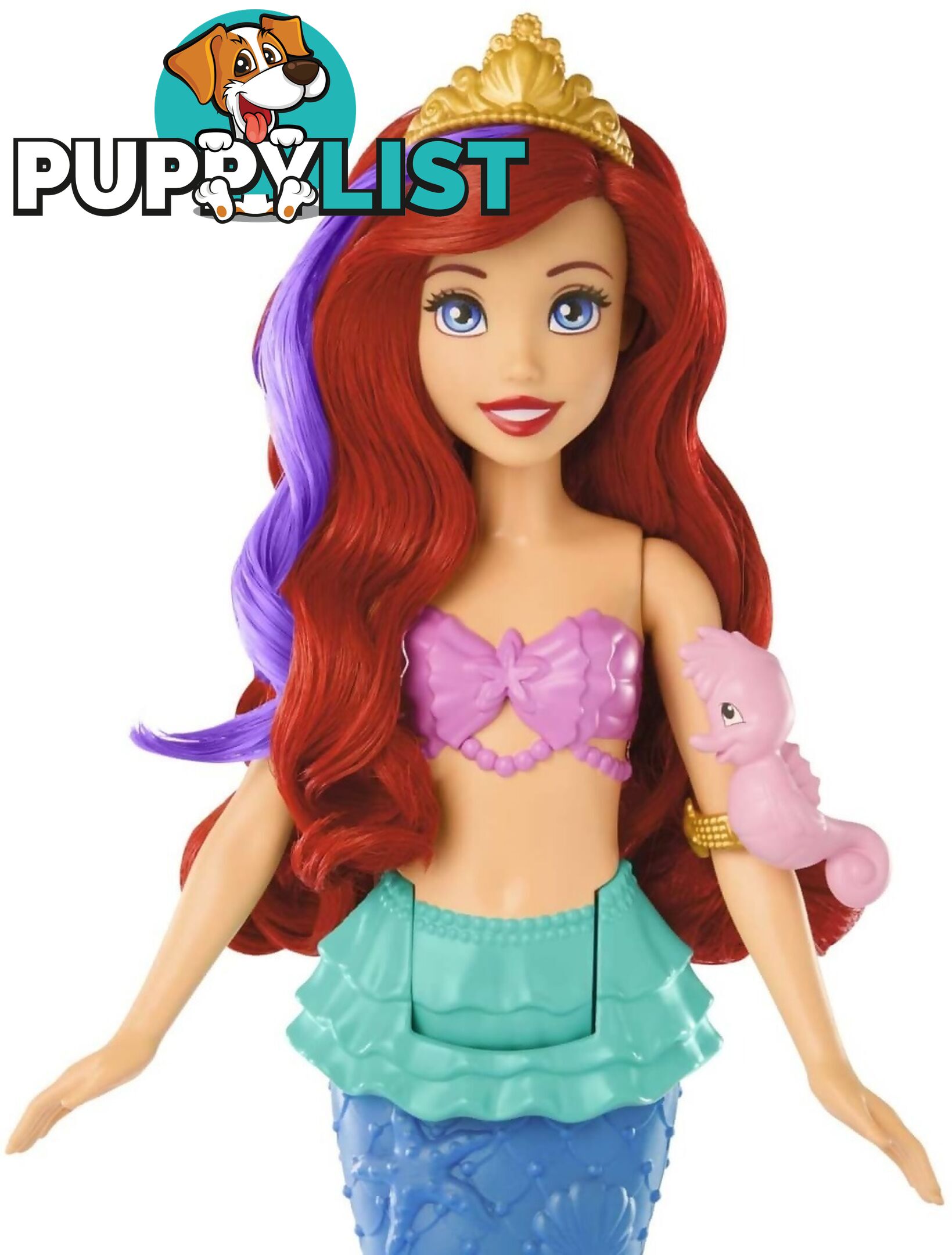 Disney Princess - Ariel Swimming Mermaid Doll - Mattel - Mahpd43 - 194735156306