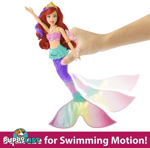 Disney Princess - Ariel Swimming Mermaid Doll - Mattel - Mahpd43 - 194735156306