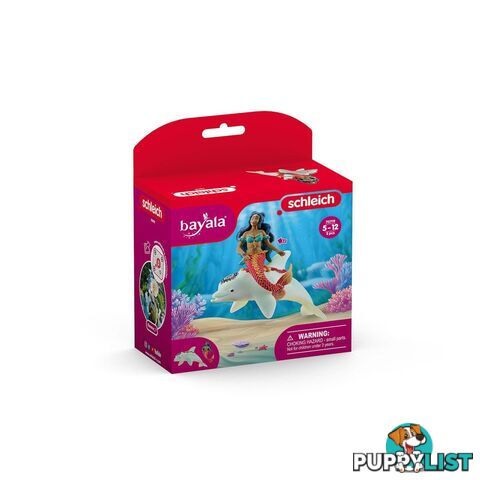 Schleich - Isabelle On Dolphin Mermaid Figurine - Mdsc70719 - 4059433451343