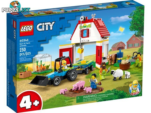 LEGO 60346 Barn & Farm Animals - City Farm 4+ - 5702017161723