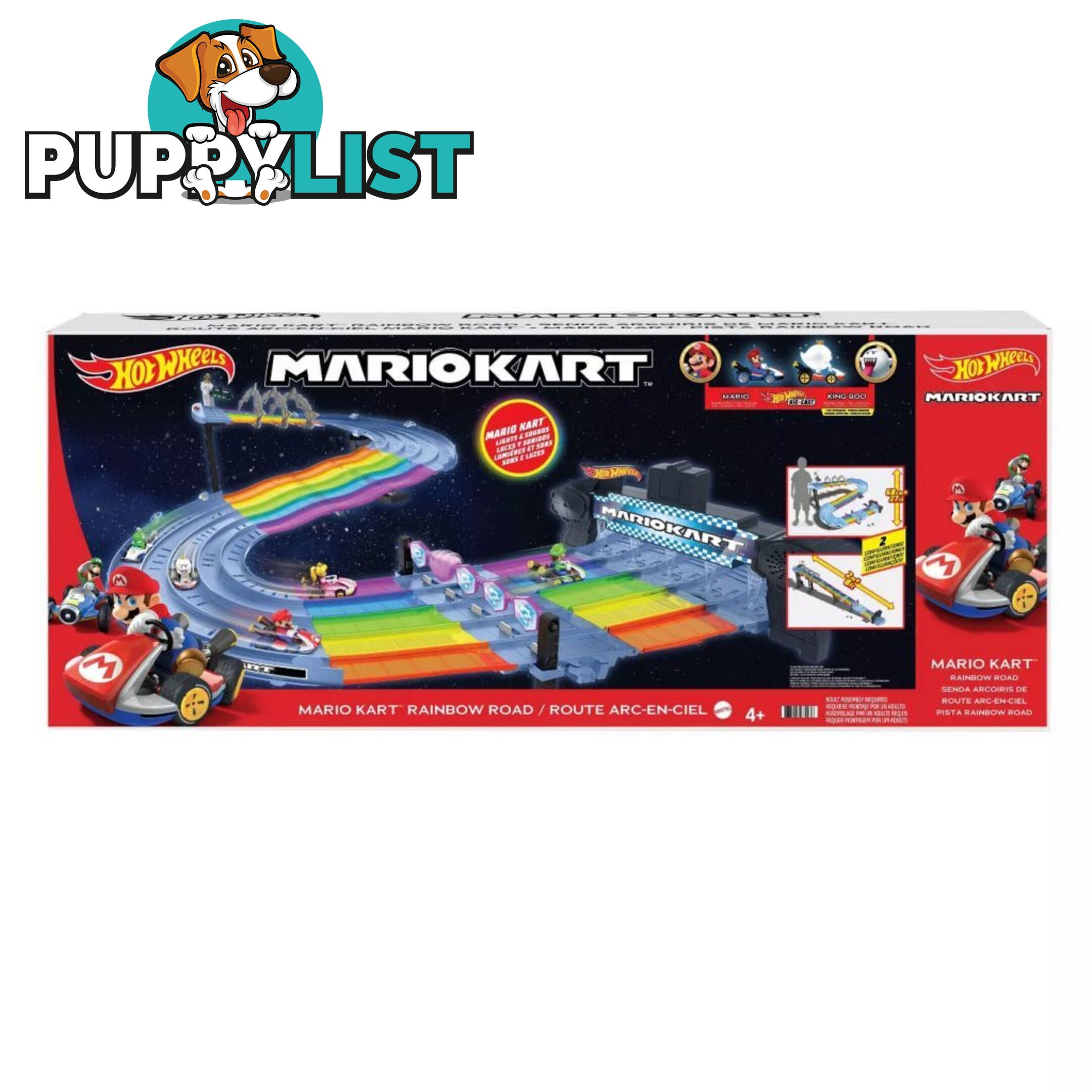 Hot Wheels® - Mario Kart Rainbow Road Course Playset Magxx41 - 887961964936