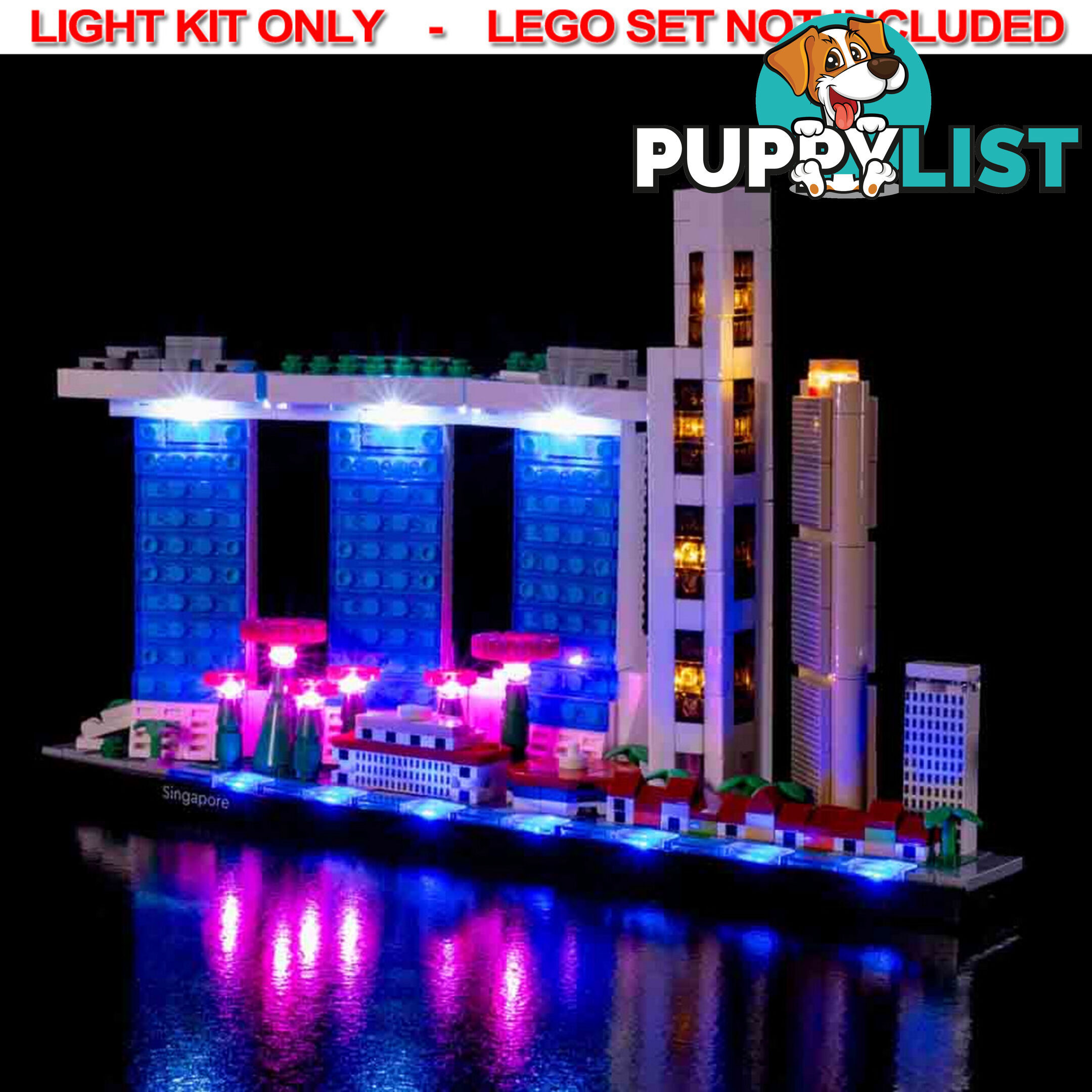 LIGHT KIT for LEGO Singapore 21057 - Light My Bricks - 754523893051