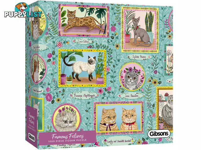 Gibsons - Famous Felines Jigsaw Puzzle 1000 Pieces - Jdgib066036 - 5012269066036