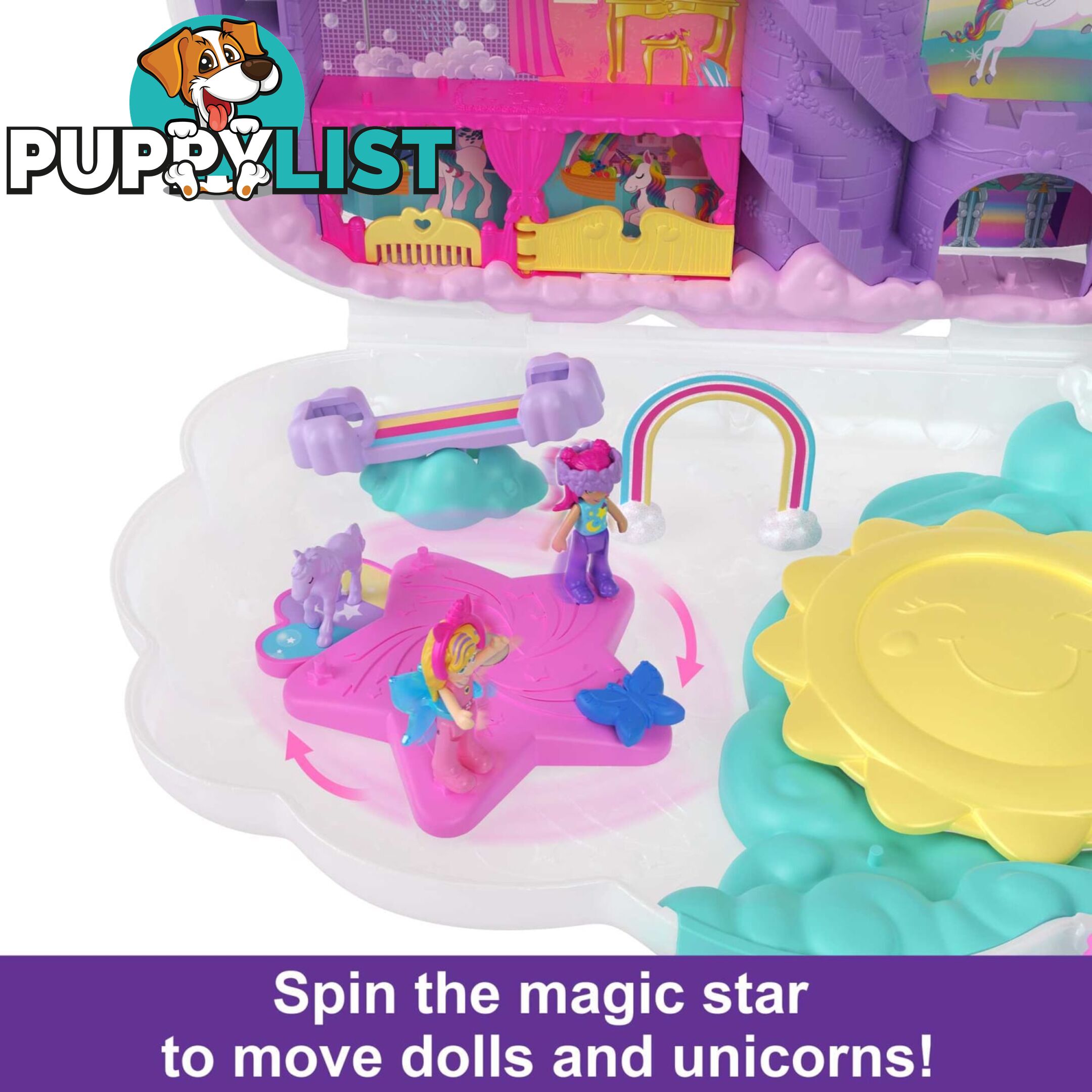 Polly Pocket - Rainbow Unicorn Playset Mattel - Mahkv51 - 194735109302