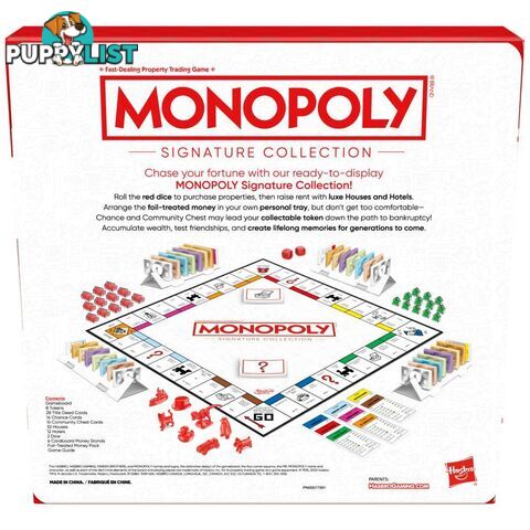 Monopoly Signature Collection Family Board Game Premium - Hbf50072840 - 195166193267