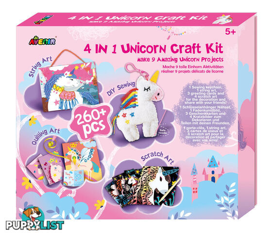 Avenir 4 In 1 Unicorn Craft Kit Jpch201772 - 6920773317720